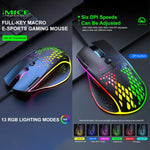 iMICE T97 遊戲滑鼠 RGB LED 燈 USB 7 鍵 7200 DPI 有線遊戲滑鼠