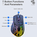 iMICE T97 遊戲滑鼠 RGB LED 燈 USB 7 鍵 7200 DPI 有線遊戲滑鼠