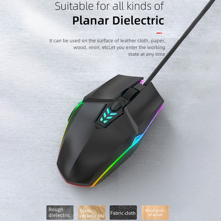 S700 彩色燈 USB 有線辦公遊戲滑鼠