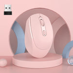 HXSJ M107 4鍵 1600 DPI 雙模 2.4GHz + 藍牙 5.1 無線可充電滑鼠，電池版