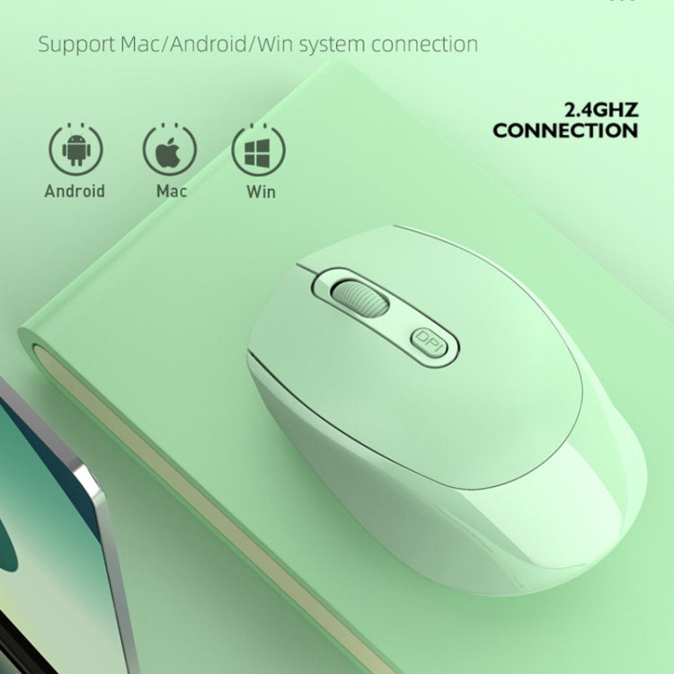HXSJ M107 4鍵 1600 DPI 雙模 2.4GHz + 藍牙 5.1 無線可充電滑鼠，電池版