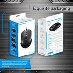 Chasing Leopard 129 USB 通用有線光學遊戲滑鼠，帶配重，長度：1.3m，129
