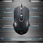 Chasing Leopard 129 USB 通用有線光學遊戲滑鼠，帶配重，長度：1.3m，129