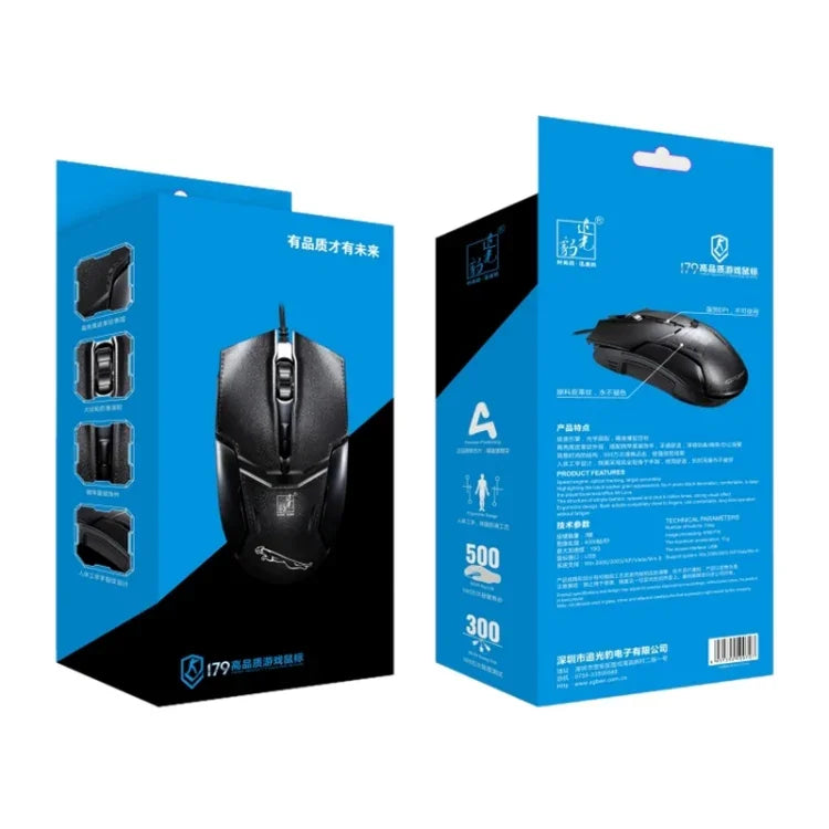 Chasing Leopard 179 USB 1600DPI 三速可調有線光學遊戲滑鼠，長度：1.3m，179