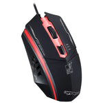 Chasing Leopard 199 USB 1600DPI 三速可調 LED 背光有線光學遊戲滑鼠，長度：1.3m，199 黑色，199