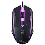 Chasing Leopard 199 USB 1600DPI 三速可調 LED 背光有線光學遊戲滑鼠，長度：1.3m，199 黑色，199
