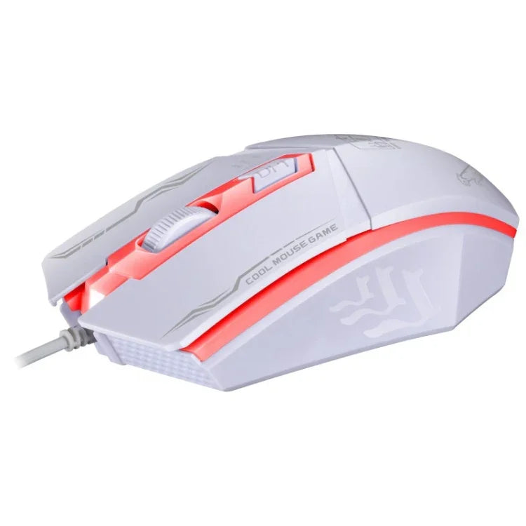 Chasing Leopard 199 USB 1600DPI 三速可調 LED 背光有線光學遊戲滑鼠，長度：1.3m，199 黑色，199