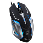 Chasing Leopard K1 USB 1600DPI 三速可調 LED 背光靜音有線光學遊戲滑鼠，長度：1.3m