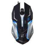 Chasing Leopard K1 USB 1600DPI 三速可調 LED 背光靜音有線光學遊戲滑鼠，長度：1.3m