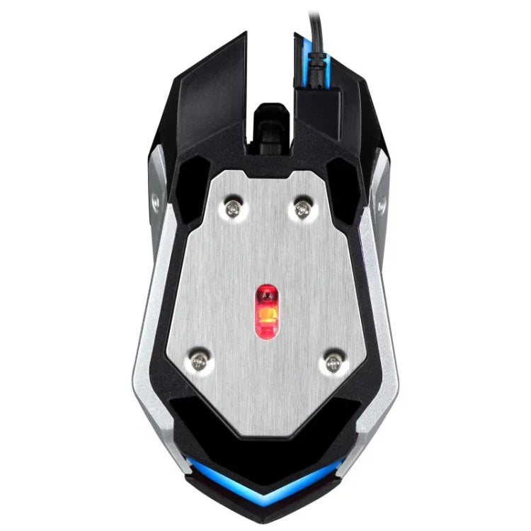 Chasing Leopard K1 USB 1600DPI 三速可調 LED 背光靜音有線光學遊戲滑鼠，長度：1.3m