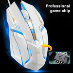 Chasing Leopard V17 USB 2400DPI 四速可調線條紋有線光學遊戲滑鼠，帶 LED 呼吸燈，長度：1.45m，V17，V17 噴射黑