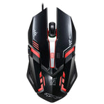 Chasing Leopard V17 USB 2400DPI 四速可調線條紋有線光學遊戲滑鼠，帶 LED 呼吸燈，長度：1.45m，V17，V17 噴射黑
