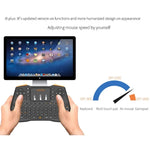 VIBOTON i8 Plus 升級版 2.4GHz QWERTY 迷你無線鍵盤，帶觸控板，適用於 TV Box、Mi Box、電腦、平板、筆記型電腦及投影機（黑色），無線鍵盤