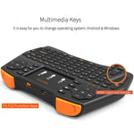 VIBOTON i8 Plus 升級版 2.4GHz QWERTY 迷你無線鍵盤，帶觸控板，適用於 TV Box、Mi Box、電腦、平板、筆記型電腦及投影機（黑色），無線鍵盤