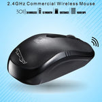 ZGB 101B 2.4GHz 1600 DPI 專業商用無線光學滑鼠，靜音無聲點擊，迷你無噪音滑鼠，適用筆記型電腦、PC，無線距離：30米