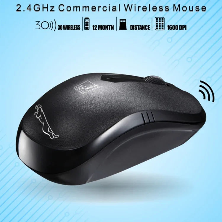 ZGB 101B 2.4GHz 1600 DPI 專業商用無線光學滑鼠，靜音無聲點擊，迷你無噪音滑鼠，適用筆記型電腦、PC，無線距離：30米