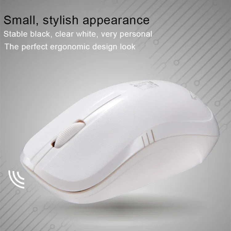 ZGB 101B 2.4GHz 1600 DPI 專業商用無線光學滑鼠，靜音無聲點擊，迷你無噪音滑鼠，適用筆記型電腦、PC，無線距離：30米