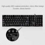 ZGB Q17 104 鍵 USB 有線懸浮式遊戲辦公鍵盤，適用筆記型電腦、PC
