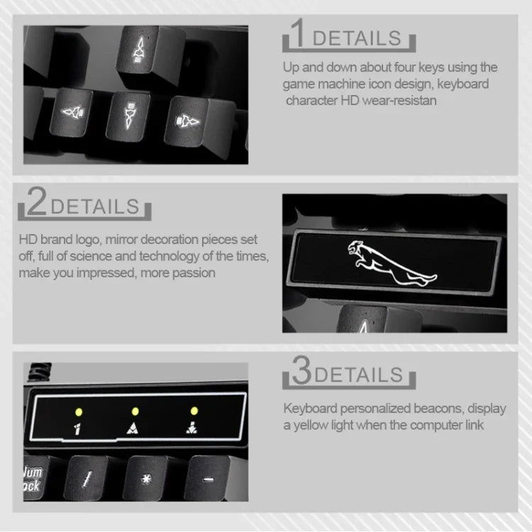 ZGB Q17 104 鍵 USB 有線懸浮式遊戲辦公鍵盤，適用筆記型電腦、PC