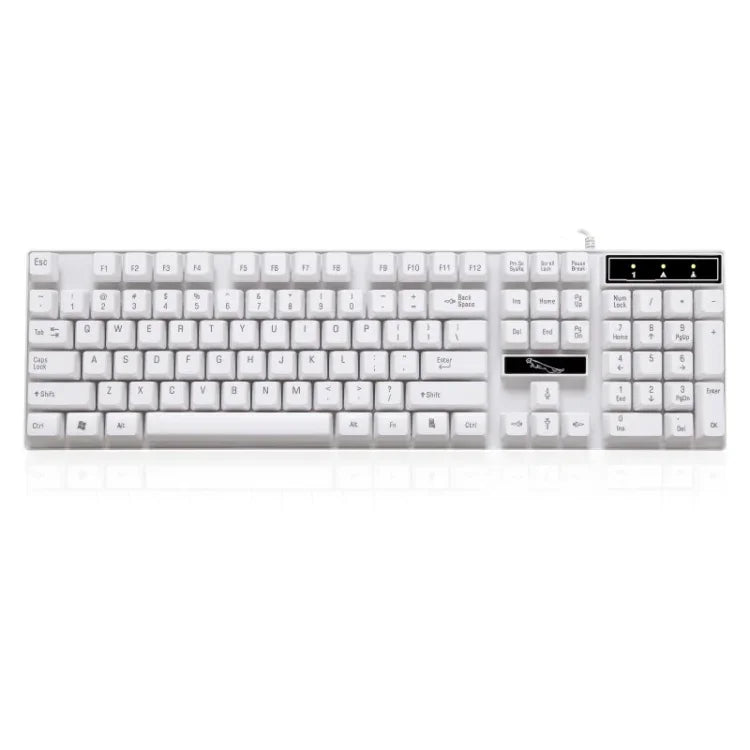 ZGB Q17 104 鍵 USB 有線懸浮式遊戲辦公鍵盤，適用筆記型電腦、PC