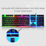 ZGB G21 1600 DPI 專業有線彩色背光機械手感懸浮式鍵盤 + 光學滑鼠套裝，適用筆記型電腦、PC