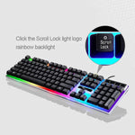 ZGB G21 1600 DPI 專業有線彩色背光機械手感懸浮式鍵盤 + 光學滑鼠套裝，適用筆記型電腦、PC