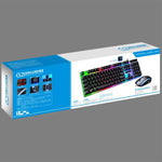 ZGB G21 1600 DPI 專業有線彩色背光機械手感懸浮式鍵盤 + 光學滑鼠套裝，適用筆記型電腦、PC