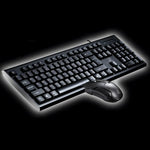 Chasing Leopard Q9 1600 DPI專業有線格紋紋理遊戲辦公鍵盤+光學滑鼠套裝