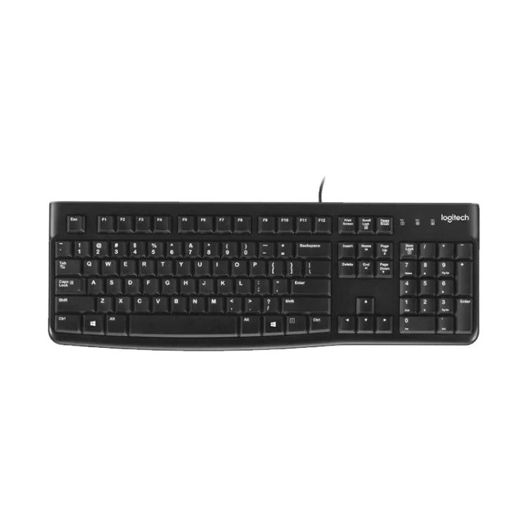 羅技 K120 USB 防潑水有線鍵盤，適用桌上型電腦／筆記型電腦，羅技 K120
