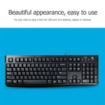 羅技 K120 USB 防潑水有線鍵盤，適用桌上型電腦／筆記型電腦，羅技 K120