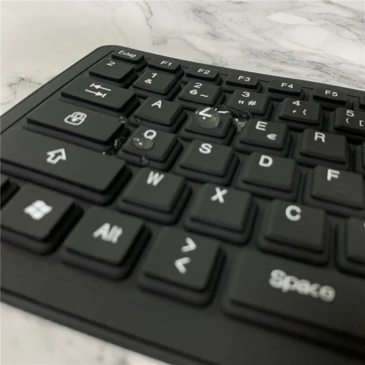 103鍵法語 USB 有線矽膠防水鍵盤，桌面筆記型電腦鍵盤，線長：1.5米