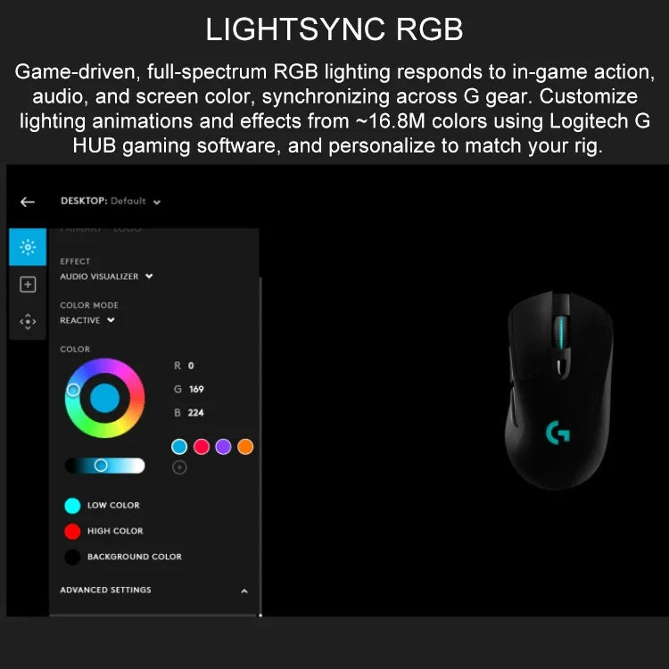 羅技 G703 LIGHTSPEED 16000 DPI 6 可編程按鈕 HERO 16K 感應器 RGB 背光 無線光學遊戲滑鼠