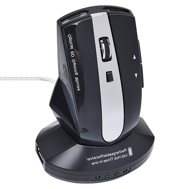 MZ-011 2.4GHz 1600DPI無線可充電光學滑鼠，帶HUB功能，黑色，黑銀色，白色+皇家藍，珍珠白，藍色，銀色