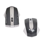 MZ-011 2.4GHz 1600DPI無線可充電光學滑鼠，帶HUB功能，黑色，黑銀色，白色+皇家藍，珍珠白，藍色，銀色