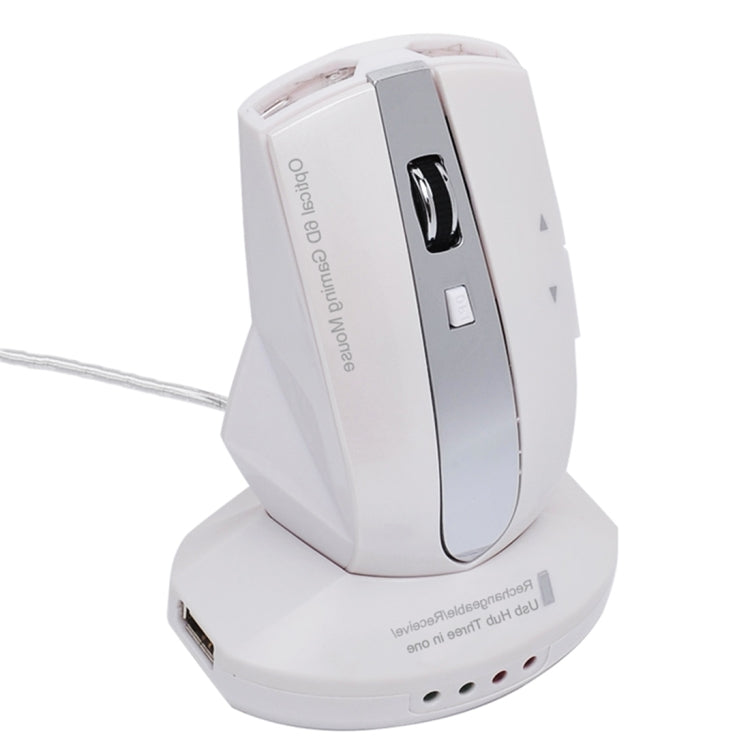 MZ-011 2.4GHz 1600DPI無線可充電光學滑鼠，帶HUB功能，黑色，黑銀色，白色+皇家藍，珍珠白，藍色，銀色