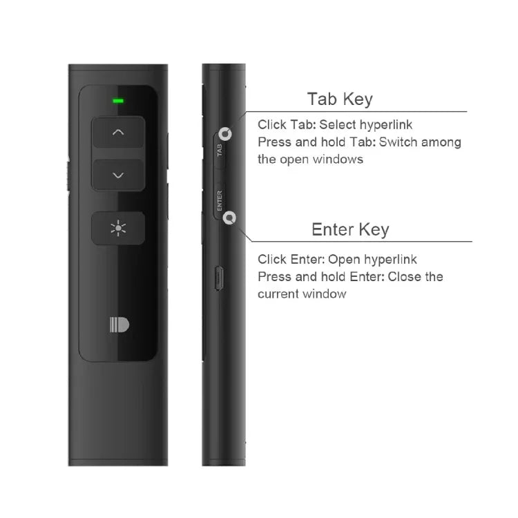 Doosl DSIT013 2.4GHz 可充電 PowerPoint 簡報多功能雷射指示筆，適用 PowerPoint / Keynote / Prezi，遙控距離：100m
