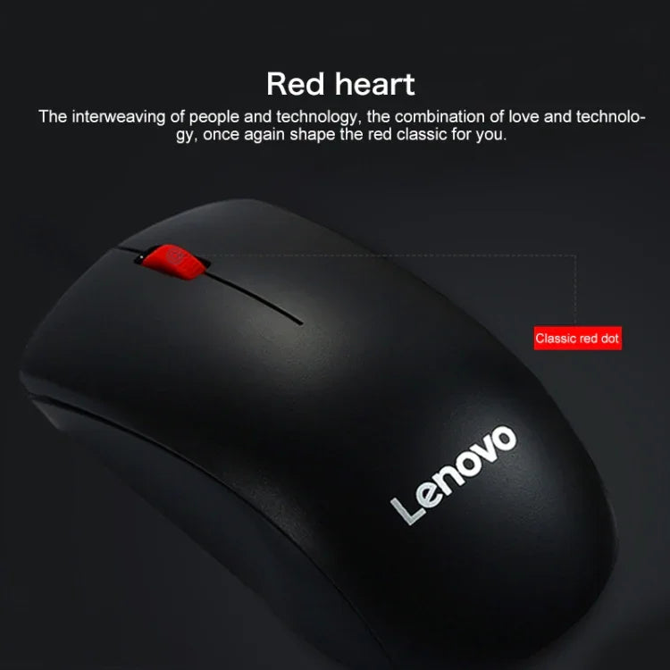 Lenovo M120 Pro時尚辦公紅點無線滑鼠，M120 Pro無線滑鼠