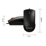 聯想 M120 Pro 時尚辦公紅點有線滑鼠，M120 Pro 有線滑鼠