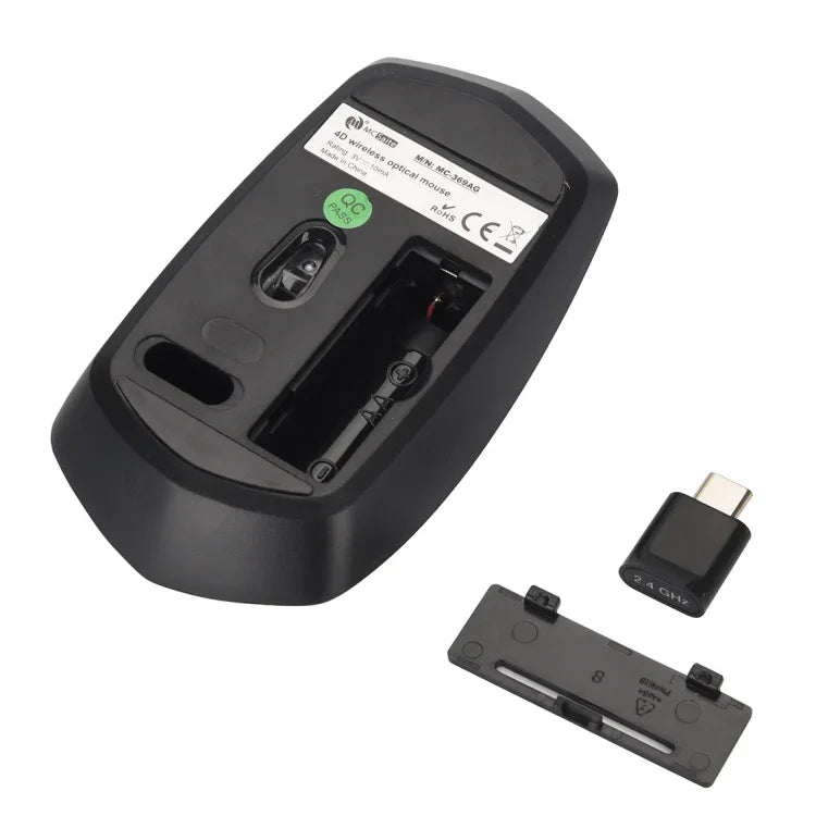 MCSaite MC-369AG USB-C / Type-C 1600DPI 三速可調 4 鍵無線光學滑鼠