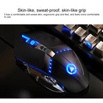 YINDIAO K002 USB 有線機械手感 RGB 背光鍵盤 + 光學靜音滑鼠套裝，RGB 背光 / 靜音 / 黑色，RGB 背光 / 白色
