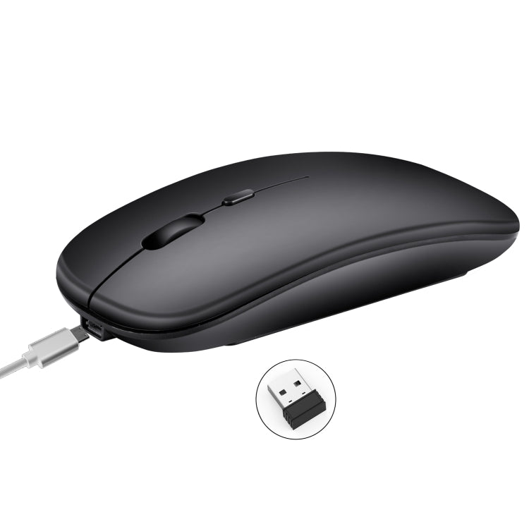 HXSJ M80 2.4GHz 無線 1600DPI 三速可調光學靜音滑鼠，金色，玫瑰金，銀色，白色，黑色，灰色