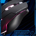Chasing Leopard T7 USB 6鍵 2400DPI 三速可調背光有線光學遊戲滑鼠，內建配重，長度：1.8m，T7
