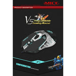 iMICE V5 USB 7鍵 4000 DPI 有線光學彩色背光遊戲滑鼠，適用電腦筆電，V5（白色）