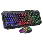 SHIPADOO D620 104鍵有線 RGB 彩色裂紋背光遊戲鍵盤滑鼠套裝，適用筆電、PC