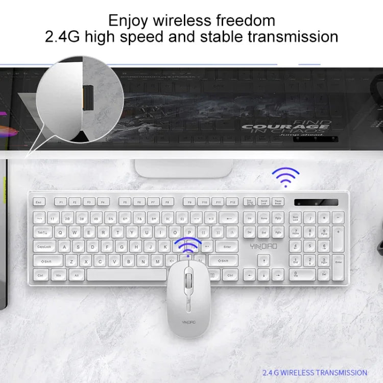 YINDIAO V3 Max 商務辦公靜音無線鍵盤滑鼠組