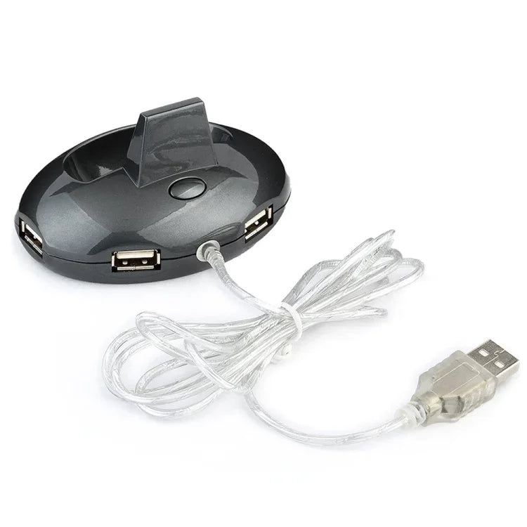 MZ-012 2.4G 1200 DPI 無線可充電光學滑鼠，帶 3 埠 USB 集線器 / 充電座