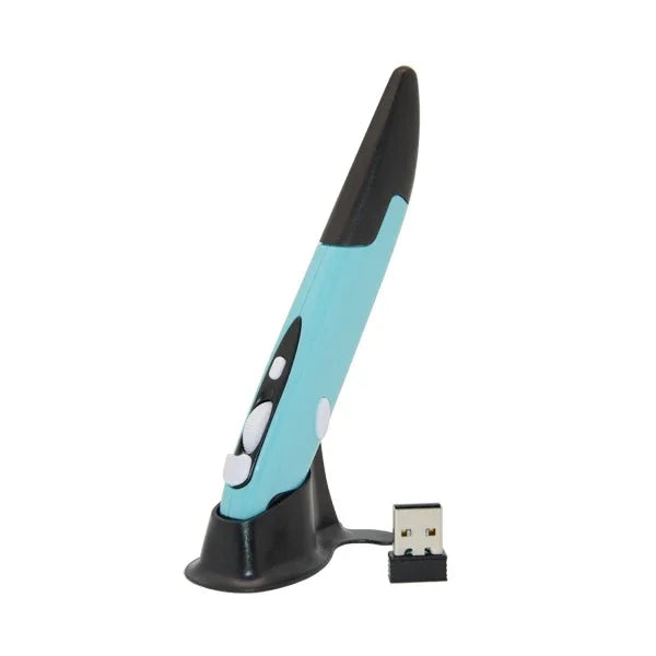 PR-03 2.4G USB 接收器可調 1600 DPI 無線光學筆滑鼠，適用電腦 PC 筆電繪圖教學，PR-03 筆滑鼠（紅色）、PR-03 筆滑鼠（藍色）、PR-03 筆滑鼠（灰色）