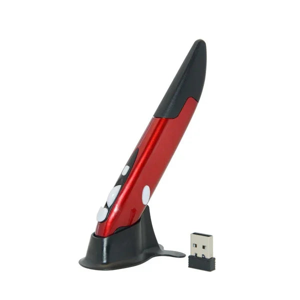 PR-03 2.4G USB 接收器可調 1600 DPI 無線光學筆滑鼠，適用電腦 PC 筆電繪圖教學，PR-03 筆滑鼠（紅色）、PR-03 筆滑鼠（藍色）、PR-03 筆滑鼠（灰色）