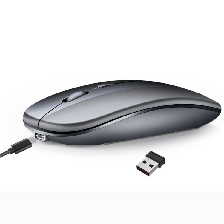 HXSJ M90 2.4GHz 超薄靜音可充電雙模無線藍牙筆記型電腦滑鼠