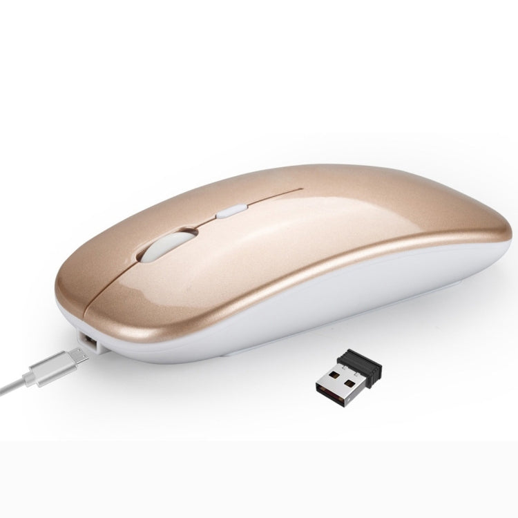 HXSJ M90 2.4GHz 超薄靜音可充電雙模無線藍牙筆記型電腦滑鼠